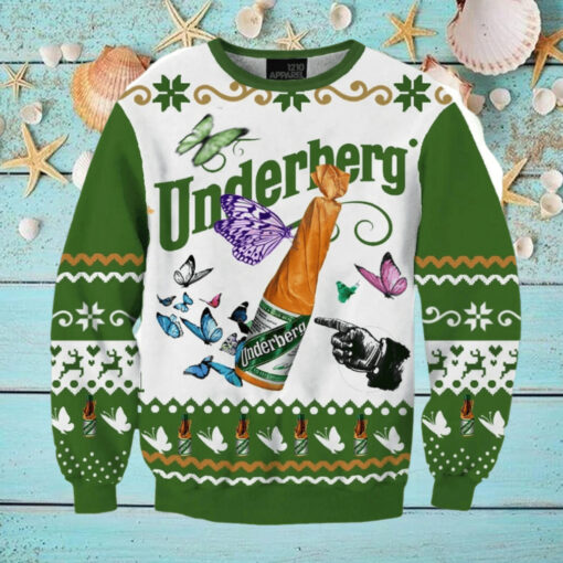 Underberg Natural Herb Bitters Ugly Christmas Sweater, Gift for Christmas Holiday