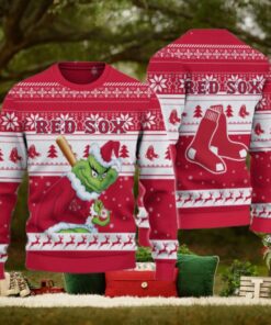 Boston Red Sox Grinch Christmas Ugly Sweater