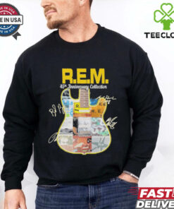 R.E.M band 45th anniversary collection guitar signatures shirt
