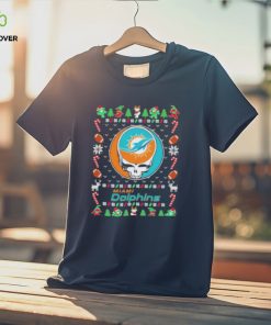 Miami Dolphins Gratefull Dead Ugly Christmas Shirt