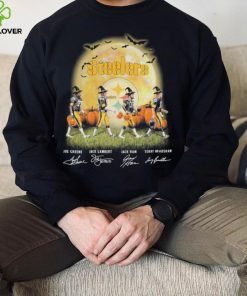 The Steelers Joe Greene Jack Lambert Jack Ham And Terry Bradshaw Abbey Road Halloween Signatures Shirt