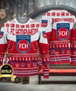 Custom Name 1 FC Heidenheim Ugly Christmas Sweater New Logo Gift For Men And Women Fans