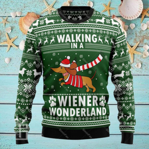 WALKING IN A WIENER WONERLAND CHRISTMAS SWEATER