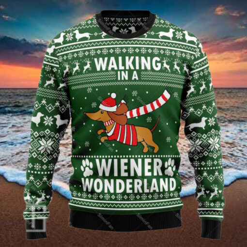 WALKING IN A WIENER WONERLAND CHRISTMAS SWEATER