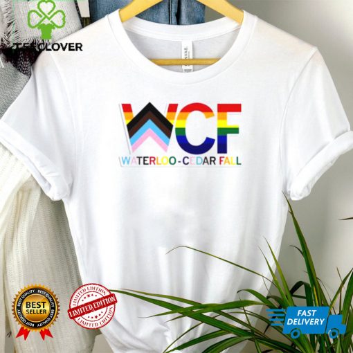 WCF Stacked Text Progress Pride Flag Shirt