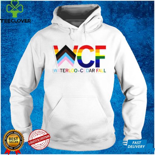 WCF Stacked Text Progress Pride Flag Shirt