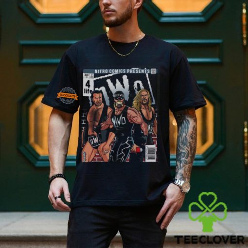 WCW Nitro Comics nWo 4 Life Hogan Hall Nash T shirt
