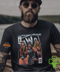WCW Nitro Comics nWo 4 Life Hogan Hall Nash T shirt