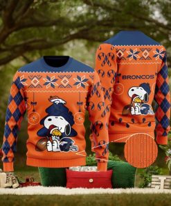 Denver Broncos Funny Charlie Brown Peanuts Snoopy Ugly Christmas Sweater 3D Printed Men And Women Holiday Gift