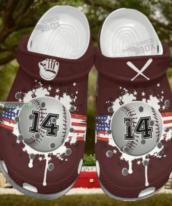 America Flag Vector Custom Crocs – 14Th Outdoor Baseball Crocs