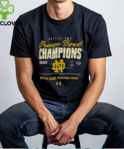 Notre Dame Fighting Irish Under Armour College Football Playoff 2025 Orange Bowl Champions T Shirt