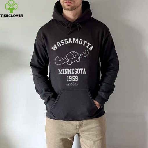 WOSSAMOTTA U ATHLETICS ROCKY AND BULLWINKLE SHIRT