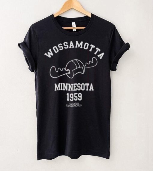 WOSSAMOTTA U ATHLETICS ROCKY AND BULLWINKLE SHIRT