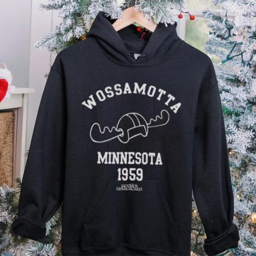 WOSSAMOTTA U ATHLETICS ROCKY AND BULLWINKLE SHIRT