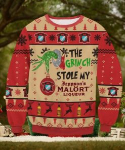 Grinch Stole Malort Christmas Ugly Sweater Gift For Men And Women