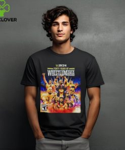 WWE 2K24 Forty Years Of Wrestle Mania T Shirt