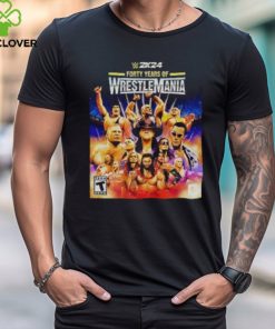 WWE 2K24 Forty Years Of Wrestle Mania T Shirt