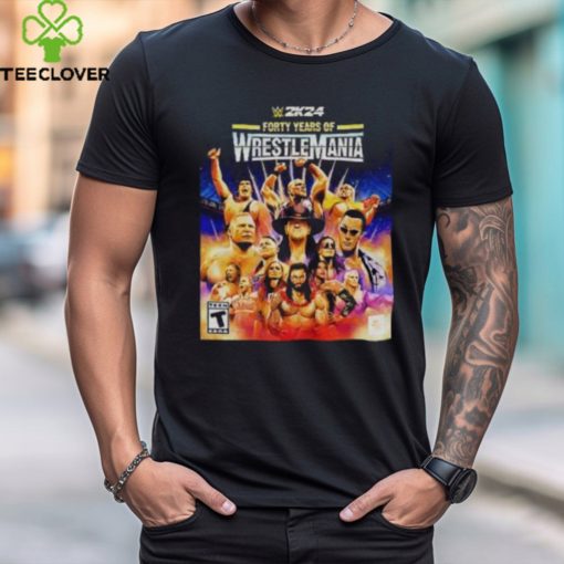 WWE 2K24 Forty Years Of Wrestle Mania T Shirt