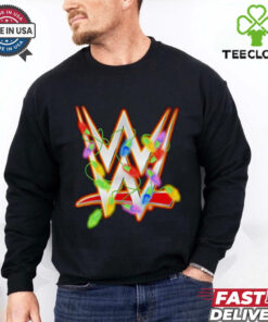 WWE Christmas Lights logo shirt