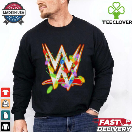 WWE Christmas Lights logo shirt