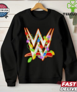 WWE Christmas Lights logo shirt