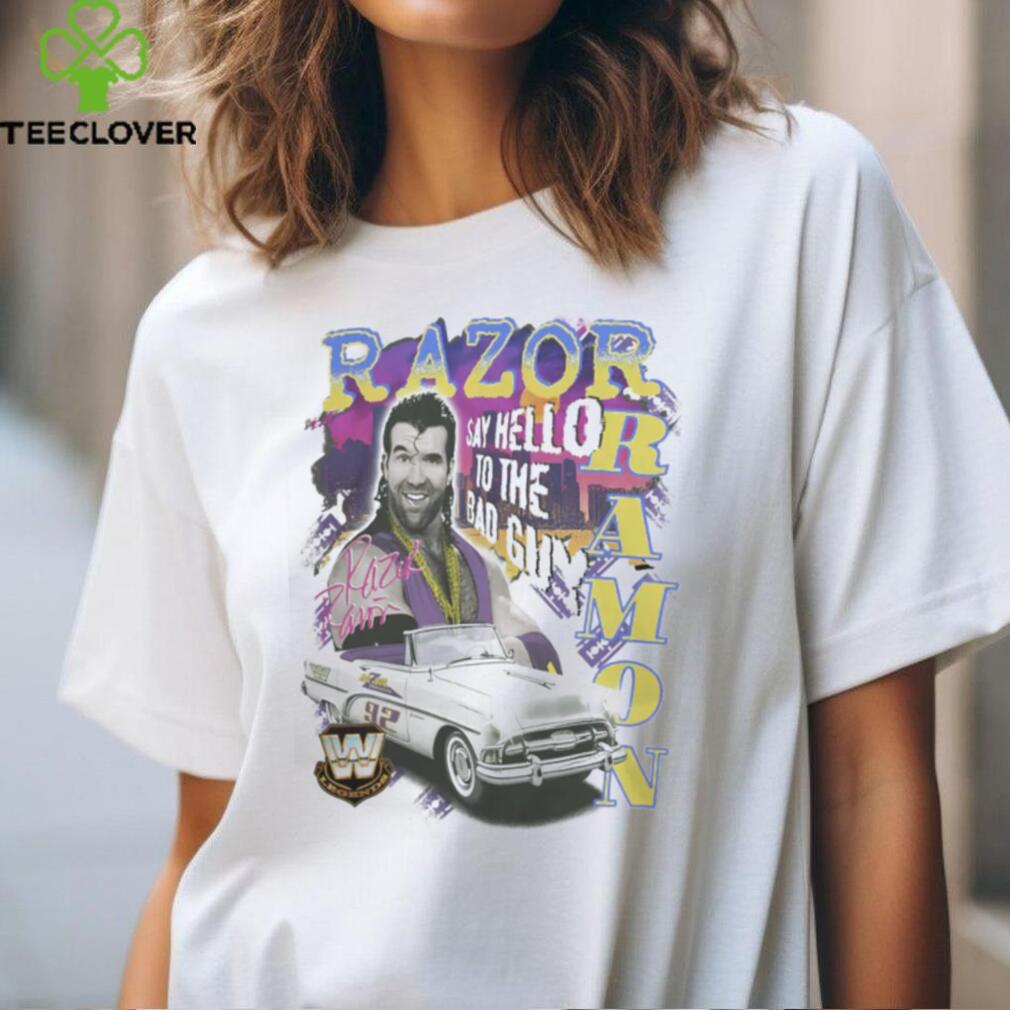 WWE Shop Ripple Junction Mint Razor Ramon Say Hello to the Bad Guy Graphic T Shirt WWE Shop Ripple Junction Mint Razor Ramon Say Hello to the Bad Guy Graphic T Shirt
