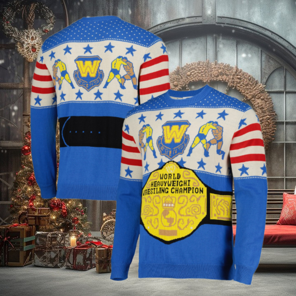 WWE World Heavyweight Champion Ugly Holiday Sweater WWE World Heavyweight Champion Ugly Holiday Sweater