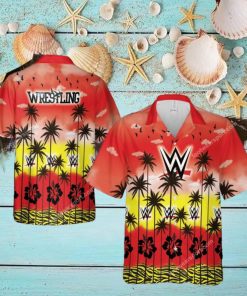 WWE Wrestling Line Luau Logo AOP Hawaiian Shirt Gift For Fans