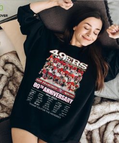 San Francisco 49ers 80th Anniversary 1944 2024 Thank You For The Memories Signatures Shirt