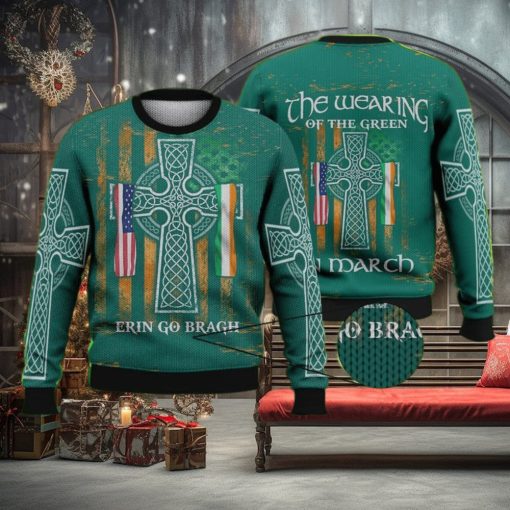 Erin Go Bragh 3D Ugly Sweater Christmas Gift Sweater, Irish Gift 3D Ugly Sweater Christmas Gift Sweater