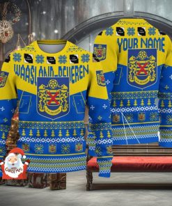 Waasland Beveren 3D Ugly Christmas Sweater Christmas Holiday Gift Custom Name For Men And Women