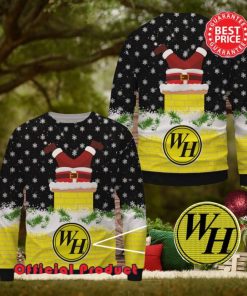 Waffle House Wool Santa Claus In Funnels Logo Ugly Christmas Sweater