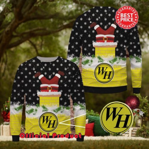 Waffle House Wool Santa Claus In Funnels Logo Ugly Christmas Sweater