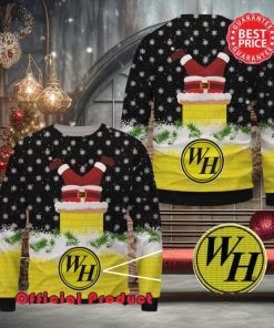 Waffle House Wool Santa Claus In Funnels Logo Ugly Christmas Sweater