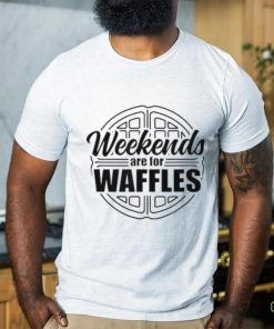 Waffle Weekends Are For Waffles Funny Vintage Breakfast T Shirt