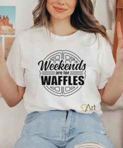 Waffle Weekends Are For Waffles Funny Vintage Breakfast T Shirt