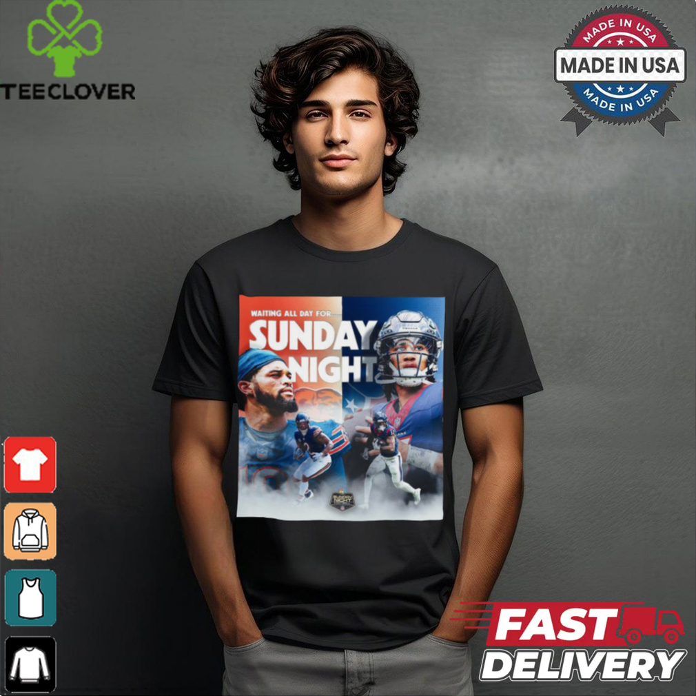 Waiting All Day For Sunday Night Chicago Bears vs Houston Texans 2024 Poster t shirt Waiting All Day For Sunday Night Chicago Bears vs Houston Texans 2024 Poster t shirt