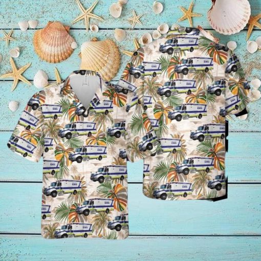 Wake County EMS North Carolina Aloha Hawaiian Shirt Men And Women Beach Shirt