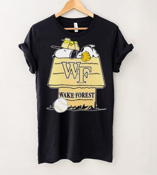 Wake Forest Demon Deacons Snoopy And Woodstock The Peanuts Baseball shirt