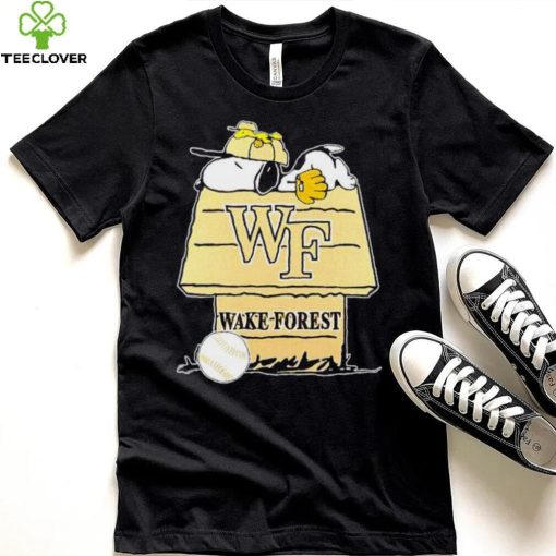 Wake Forest Demon Deacons Snoopy And Woodstock The Peanuts Baseball shirt