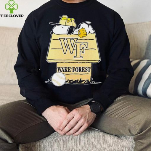 Wake Forest Demon Deacons Snoopy And Woodstock The Peanuts Baseball shirt