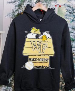 Wake Forest Demon Deacons Snoopy And Woodstock The Peanuts Baseball shirt