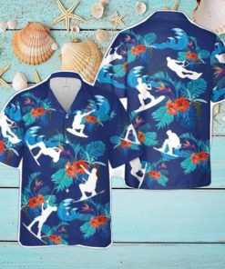 Wakeboarding Silhouettes Hawaiian Shirt Summer Holiday Gift