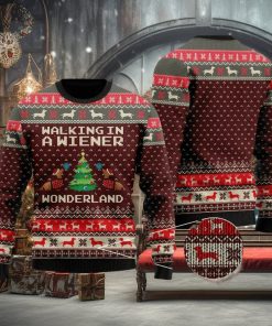 Walking In A Wiener Wonderland Ugly Christmas Sweater Dachshund Dog Dog Lover Gift For Men Women Dog
