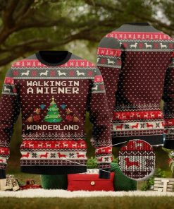 Walking In A Wiener Wonderland Ugly Christmas Sweater Dachshund Dog Dog Lover Gift For Men Women Dog