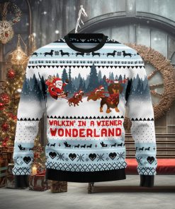 Walkin‘ In A Weiner Wonderland Dachshund Lover Dog Lover Ugly Christmas Sweater