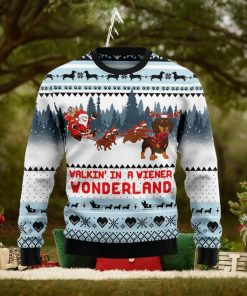 Walkin‘ In A Weiner Wonderland Dachshund Lover Dog Lover Ugly Christmas Sweater