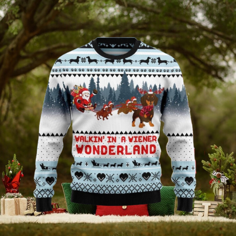 Walkin‘ In A Weiner Wonderland Dachshund Lover Ugly Christmas Sweater Unique Gift Walkin‘ In A Weiner Wonderland Dachshund Lover Ugly Christmas Sweater Unique Gift
