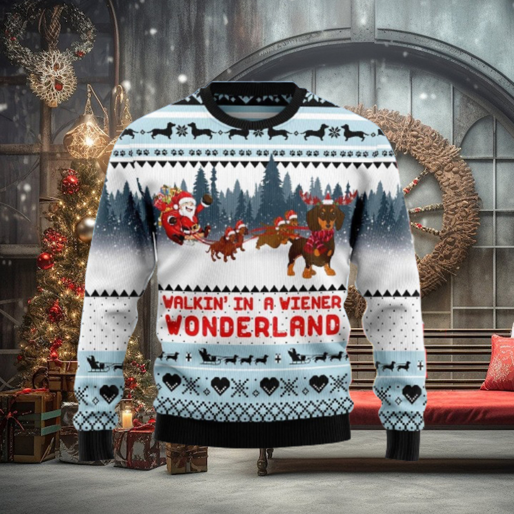 Walkin‘ In A Weiner Wonderland Dachshund Lover Ugly Christmas Sweater Unique Gift Walkin‘ In A Weiner Wonderland Dachshund Lover Ugly Christmas Sweater Unique Gift