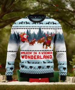 Walkin‘ In A Weiner Wonderland Ugly Christmas Sweater New For Men And Women Gift Holidays Christmas